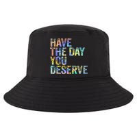 Have The Day You Deserve Peace Sign Skeleton Motivational Cool Comfort Performance Bucket Hat