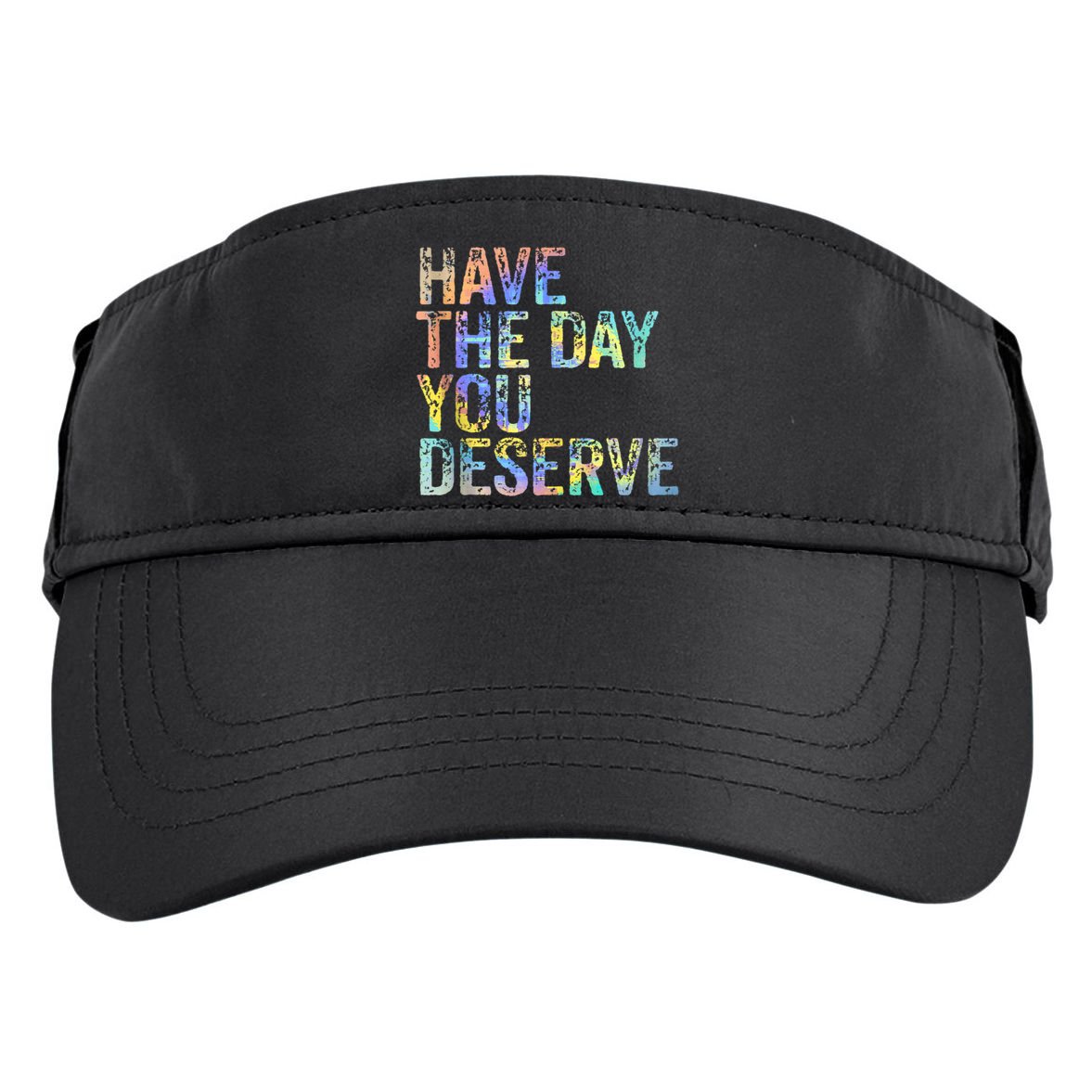 Have The Day You Deserve Peace Sign Skeleton Motivational Adult Drive Performance Visor