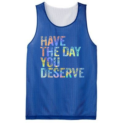 Have The Day You Deserve Peace Sign Skeleton Motivational Mesh Reversible Basketball Jersey Tank