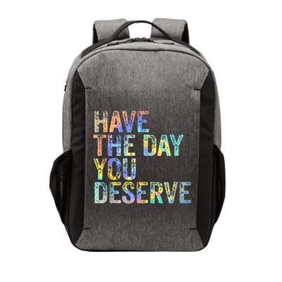 Have The Day You Deserve Peace Sign Skeleton Motivational Vector Backpack
