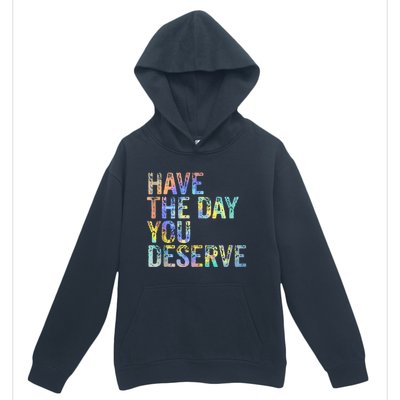 Have The Day You Deserve Peace Sign Skeleton Motivational Urban Pullover Hoodie