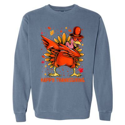 Happy Turkey Day Shirt Cute Little Pilgrim Gift Thanksgiving Garment-Dyed Sweatshirt