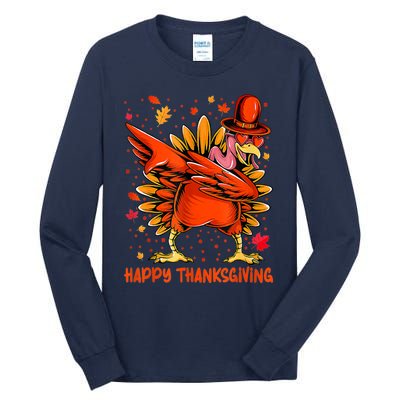 Happy Turkey Day Shirt Cute Little Pilgrim Gift Thanksgiving Tall Long Sleeve T-Shirt