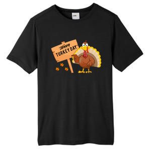 Happy Turkey Day Funny Thanksgiving Family Graphic Tall Fusion ChromaSoft Performance T-Shirt