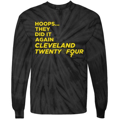 Hoops They Did It Again Cleveland Twenty Four Tie-Dye Long Sleeve Shirt