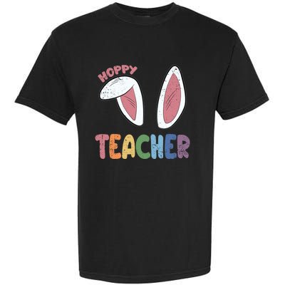 Hoppy Teacher Easter Cute Rabbit Spring Garment-Dyed Heavyweight T-Shirt