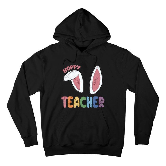 Hoppy Teacher Easter Cute Rabbit Spring Hoodie