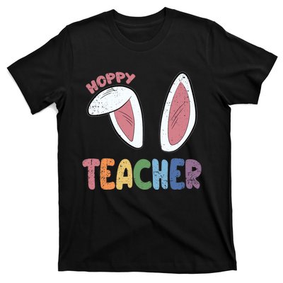 Hoppy Teacher Easter Cute Rabbit Spring T-Shirt