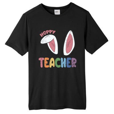 Hoppy Teacher Easter Cute Rabbit Spring Tall Fusion ChromaSoft Performance T-Shirt