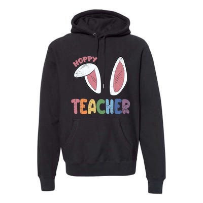 Hoppy Teacher Easter Cute Rabbit Spring Premium Hoodie