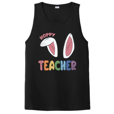 Hoppy Teacher Easter Cute Rabbit Spring PosiCharge Competitor Tank