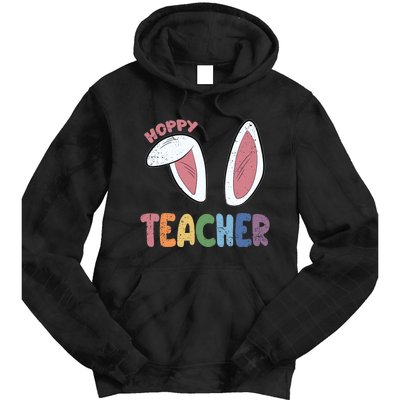 Hoppy Teacher Easter Cute Rabbit Spring Tie Dye Hoodie