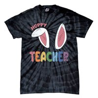 Hoppy Teacher Easter Cute Rabbit Spring Tie-Dye T-Shirt