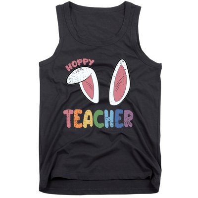 Hoppy Teacher Easter Cute Rabbit Spring Tank Top