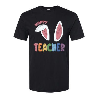 Hoppy Teacher Easter Cute Rabbit Spring Softstyle CVC T-Shirt