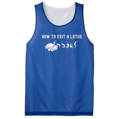 How To Exit A Lotus Racing Car Funny Joke Autocross Drag Gift Mesh Reversible Basketball Jersey Tank