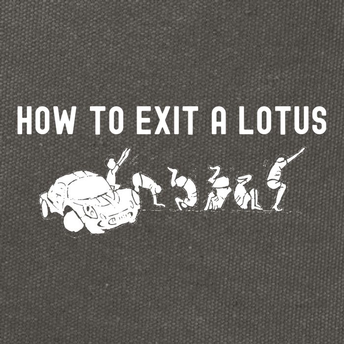 How To Exit A Lotus Racing Car Funny Joke Autocross Drag Gift Cotton Canvas Backpack