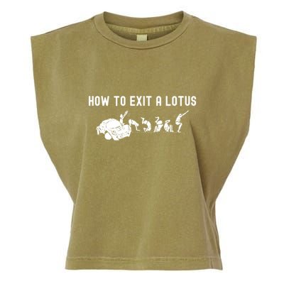 How To Exit A Lotus Racing Car Funny Joke Autocross Drag Gift Garment-Dyed Women's Muscle Tee
