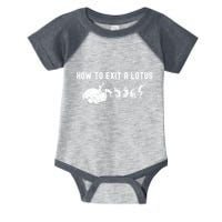 How To Exit A Lotus Racing Car Funny Joke Autocross Drag Gift Infant Baby Jersey Bodysuit