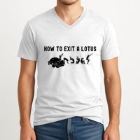 How To Exit A Lotus Racing Car Funny Joke Autocross Drag Gift V-Neck T-Shirt