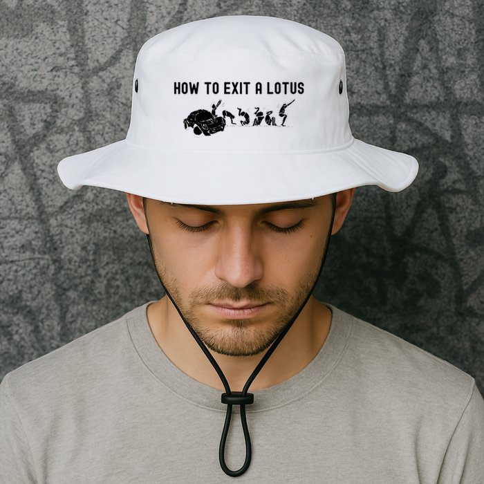 How To Exit A Lotus Racing Car Funny Joke Autocross Drag Gift Bucket Hat