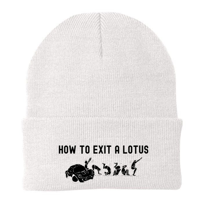 How To Exit A Lotus Racing Car Funny Joke Autocross Drag Gift Beanie
