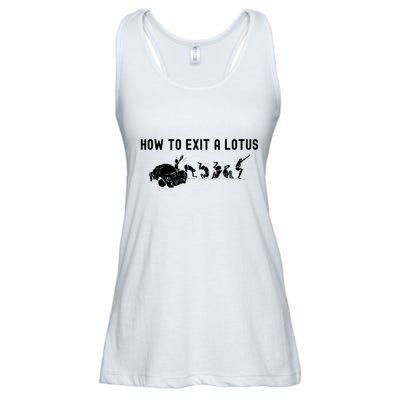 How To Exit A Lotus Racing Car Funny Joke Autocross Drag Gift Ladies Essential Flowy Tank