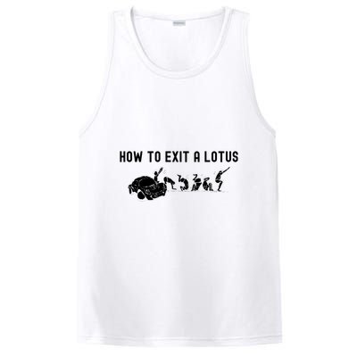 How To Exit A Lotus Racing Car Funny Joke Autocross Drag Gift PosiCharge Competitor Tank