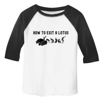 How To Exit A Lotus Racing Car Funny Joke Autocross Drag Gift Toddler Fine Jersey T-Shirt