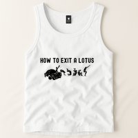 How To Exit A Lotus Racing Car Funny Joke Autocross Drag Gift Tank Top