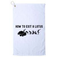 How To Exit A Lotus Racing Car Funny Joke Autocross Drag Gift Golf Towel