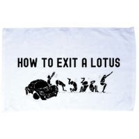 How To Exit A Lotus Racing Car Funny Joke Autocross Drag Gift Microfiber Hand Towel