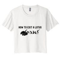 How To Exit A Lotus Racing Car Funny Joke Autocross Drag Gift Crop Top