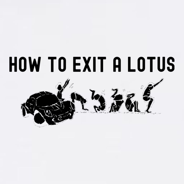 How To Exit A Lotus Racing Car Funny Joke Autocross Drag Gift Womens T-Shirt