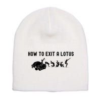 How To Exit A Lotus Racing Car Funny Joke Autocross Drag Gift Short Acrylic Beanie