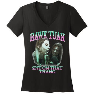 Hawk Tush Election Parody Funny Design Women's V-Neck T-Shirt