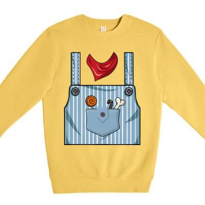 Halloween Train Engineer Conductor Costume Party Premium Crewneck Sweatshirt