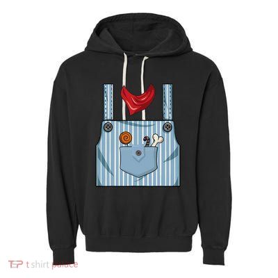 Halloween Train Engineer Conductor Costume Party Garment-Dyed Fleece Hoodie