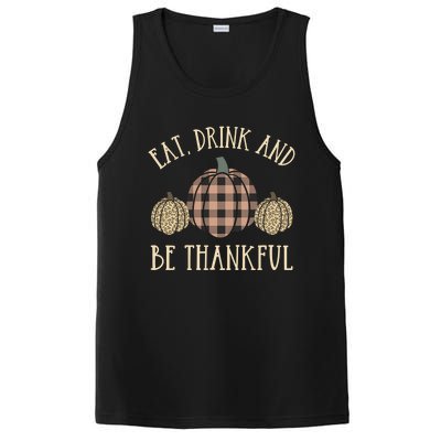 Happy Thanksgiving Eat And Be Thankful Gift PosiCharge Competitor Tank