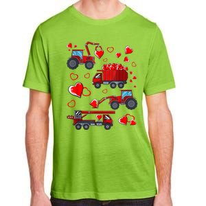 Heart Truck Excavator Forklift Valentines Day Gift Adult ChromaSoft Performance T-Shirt