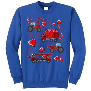 Heart Truck Excavator Forklift Valentines Day Gift Sweatshirt