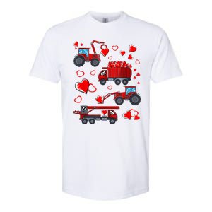 Heart Truck Excavator Forklift Valentines Day Gift Softstyle CVC T-Shirt