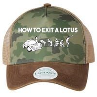 How To Exit A Lotus Racing Car Funny Joke Autocross Drag Gift Legacy Tie Dye Trucker Hat