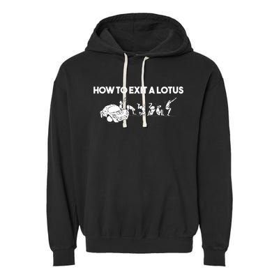 How To Exit A Lotus Racing Car Funny Joke Autocross Drag Gift Garment-Dyed Fleece Hoodie