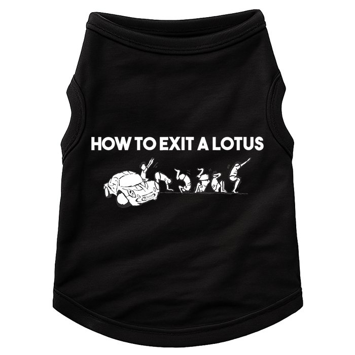 How To Exit A Lotus Racing Car Funny Joke Autocross Drag Gift Doggie Tank