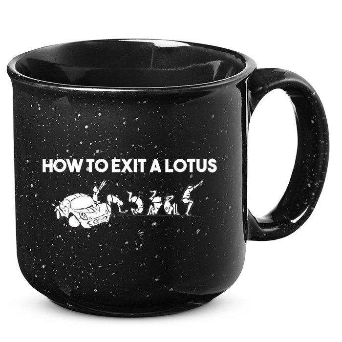 How To Exit A Lotus Racing Car Funny Joke Autocross Drag Gift 15oz Campfire Ceramic Mug