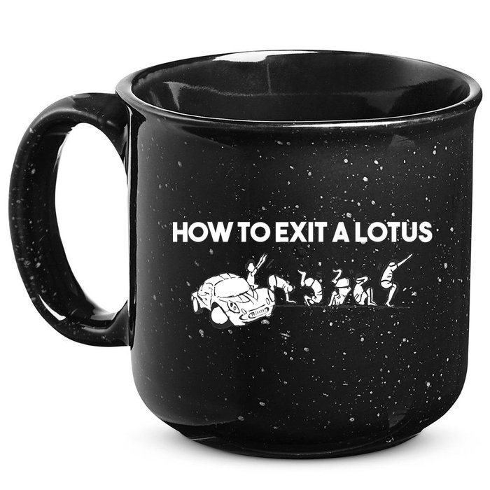 How To Exit A Lotus Racing Car Funny Joke Autocross Drag Gift 15oz Campfire Ceramic Mug