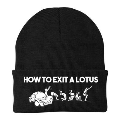 How To Exit A Lotus Racing Car Funny Joke Autocross Drag Gift Beanie