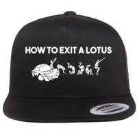 How To Exit A Lotus Racing Car Funny Joke Autocross Drag Gift Flat Bill Trucker Hat