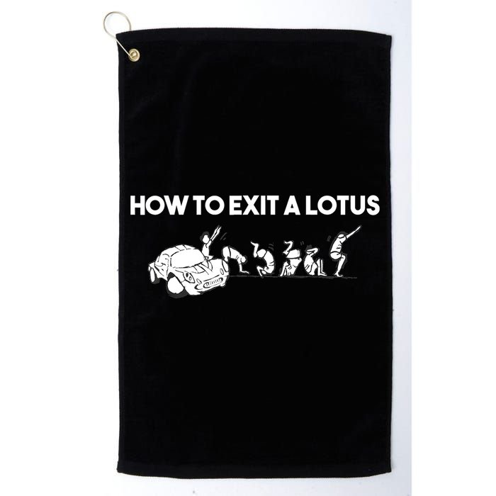 How To Exit A Lotus Racing Car Funny Joke Autocross Drag Gift Golf Towel